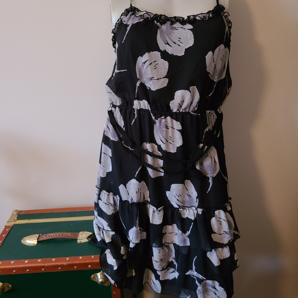 Floral Ruffle Hem Dress